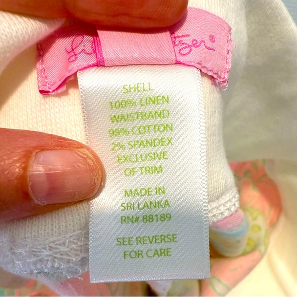Lilly Pulitzer Multicolored Chin Chin Printed Linen Beach Pants 🦄 🦄 🦄 🐘🐒 - Picture 6 of 7